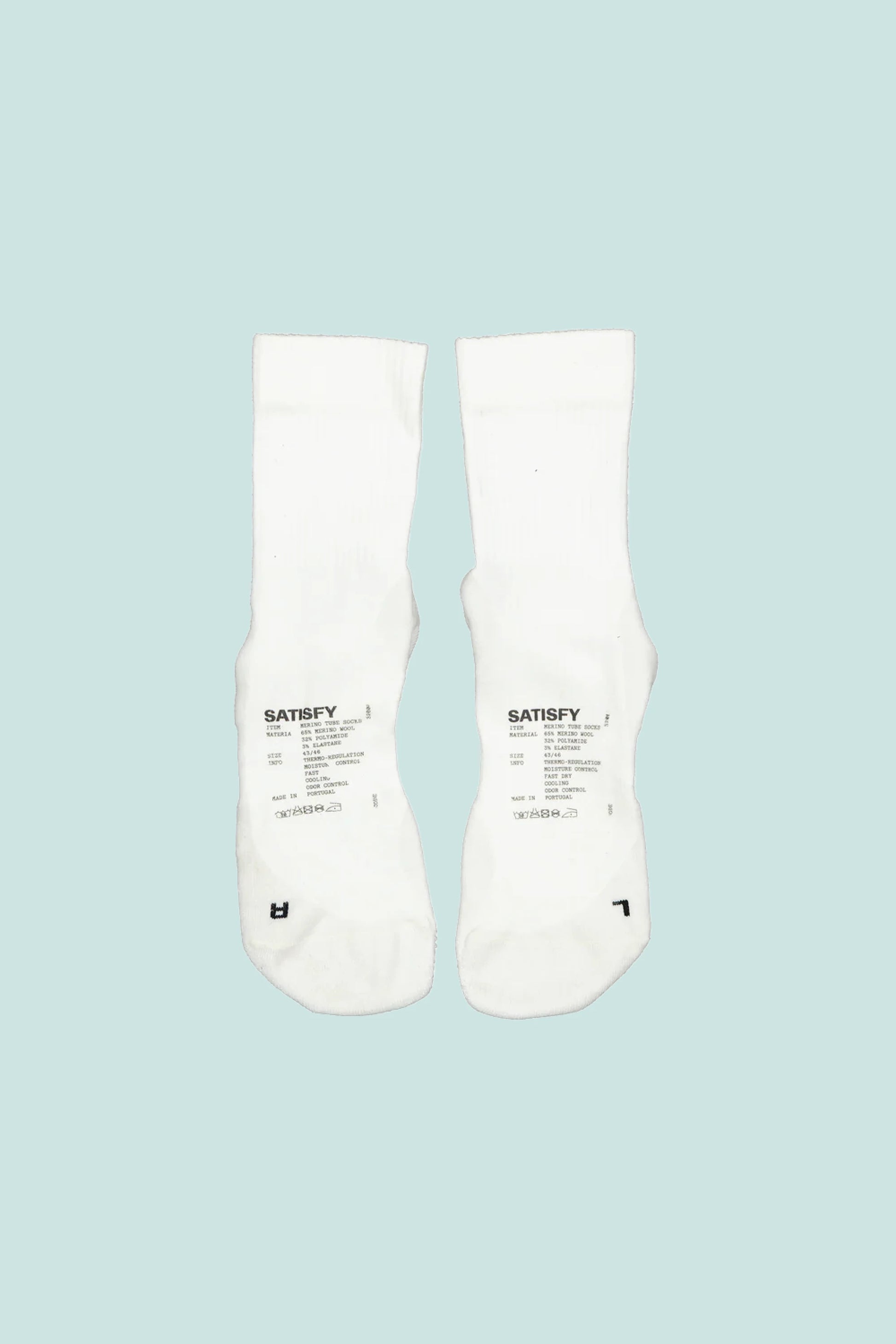 Satisfy Merino Nylon Tube Socks - Off-White | Coffee Outdoors