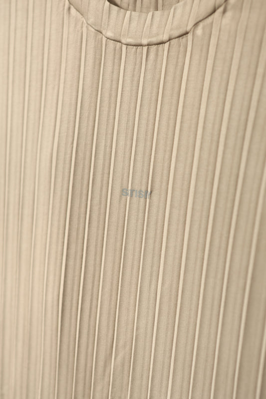 Satisfy AuraLite™ Pleated T-Shirt - Mineral Dune