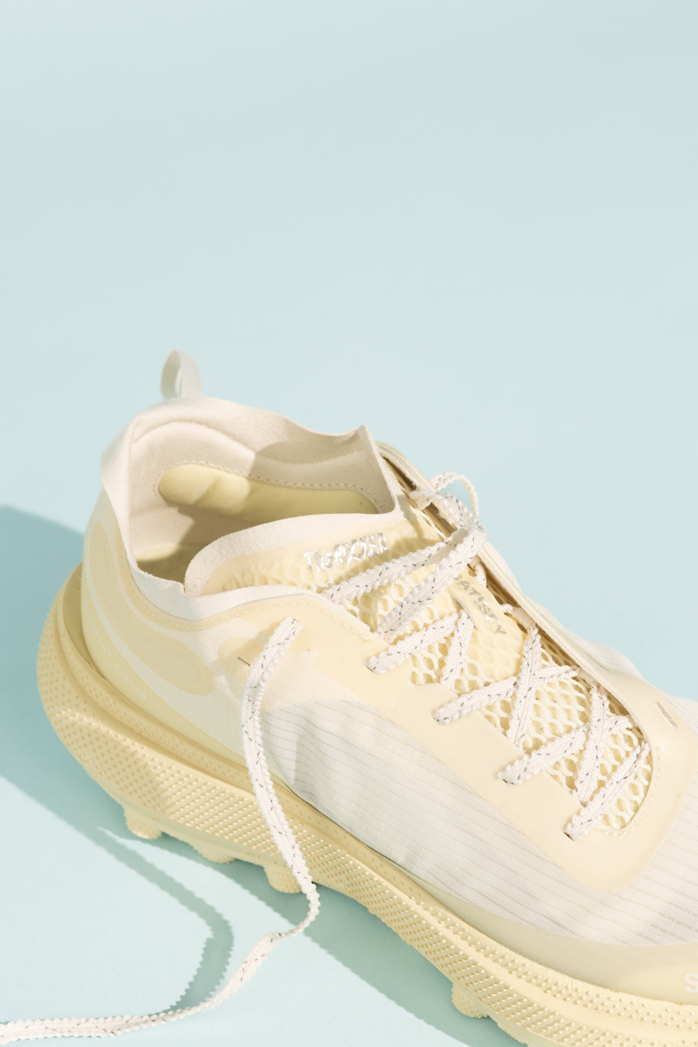 Satisfy TheROCKER - Antique White, lightweight performance shoe for various terrains.