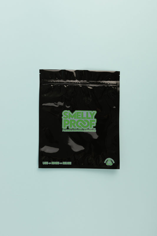 Smelly Proof Reusable Bag Flat Black - Large