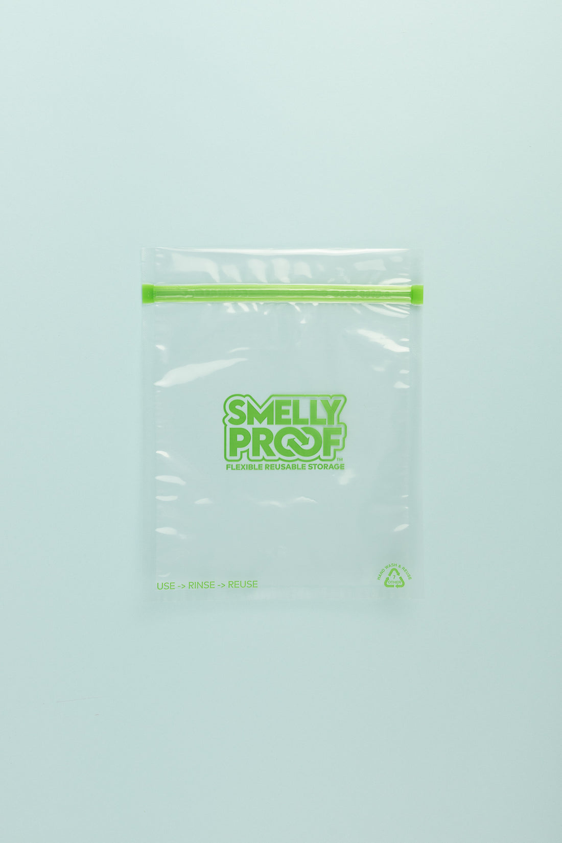 Reusable Bag Flat by Smelly Proof, eco-friendly storage for snacks and small items.
