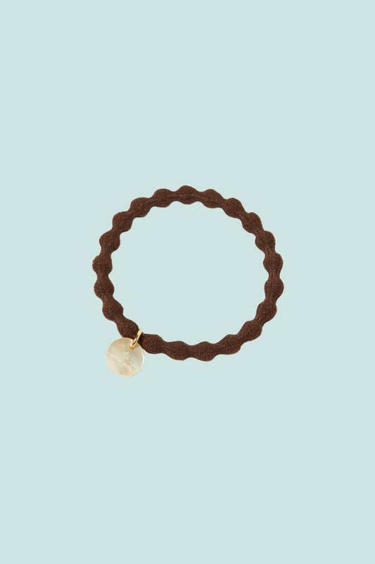 Snow Peak Logo-Charm Hair Tie - Brown | Coffee Outdoors