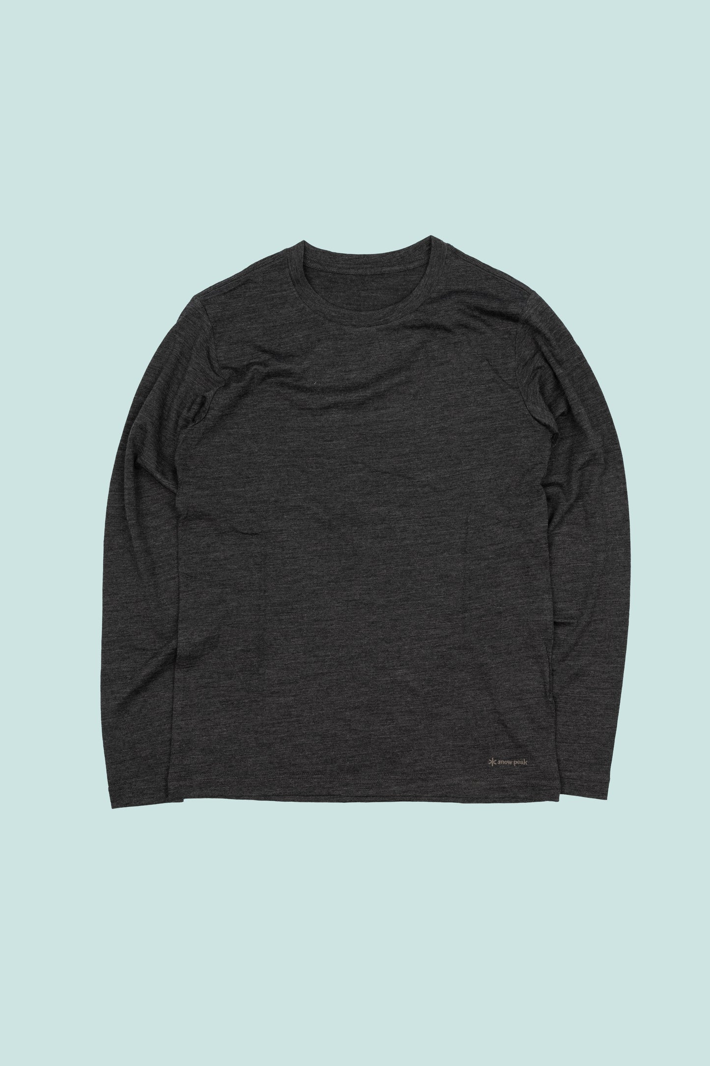 Snow Peak Merino Wool Long Sleeve T-Shirt - Grey