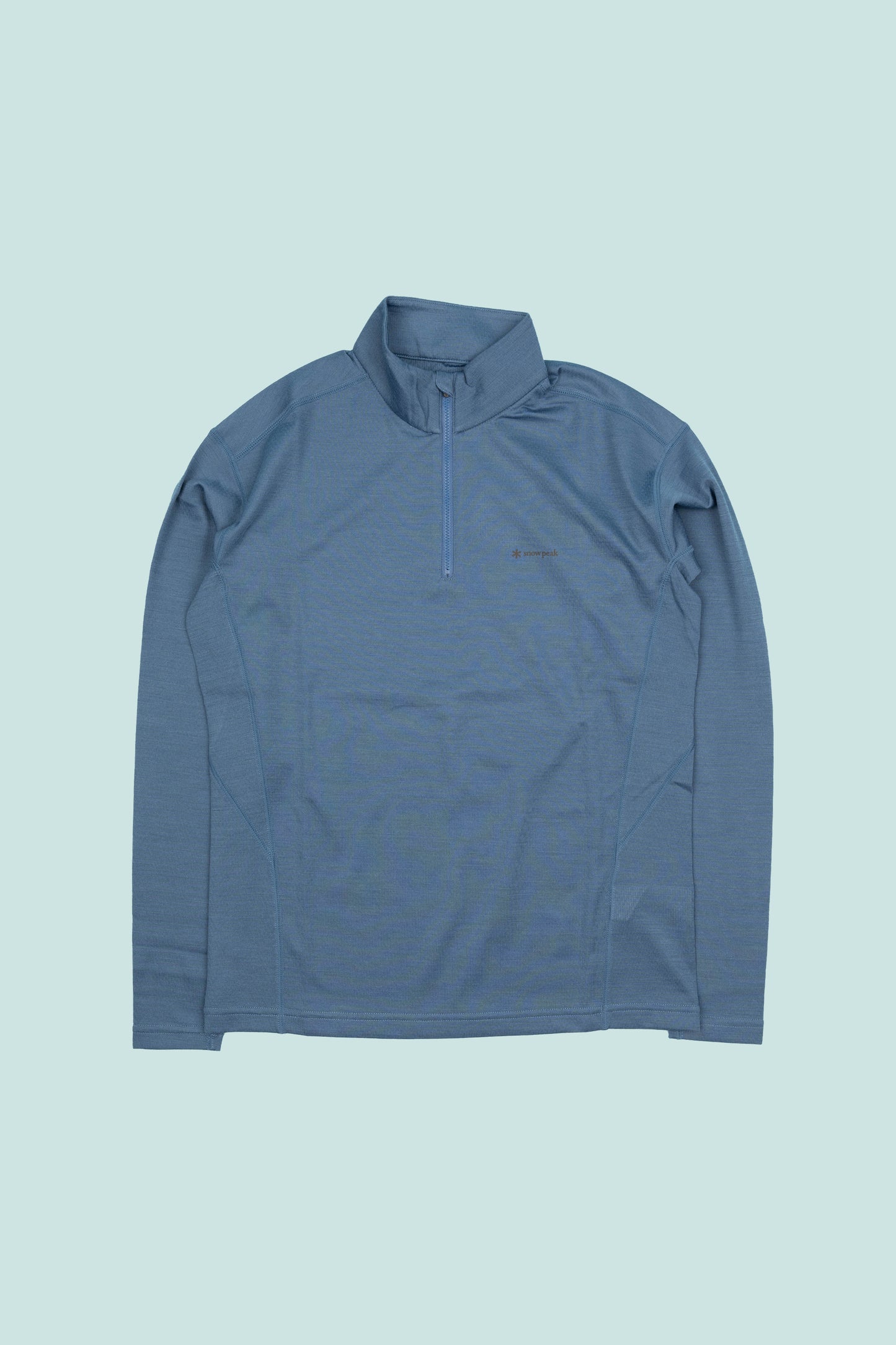 Snow Peak Pe/Wo Half Zip T-Shirt - Blue