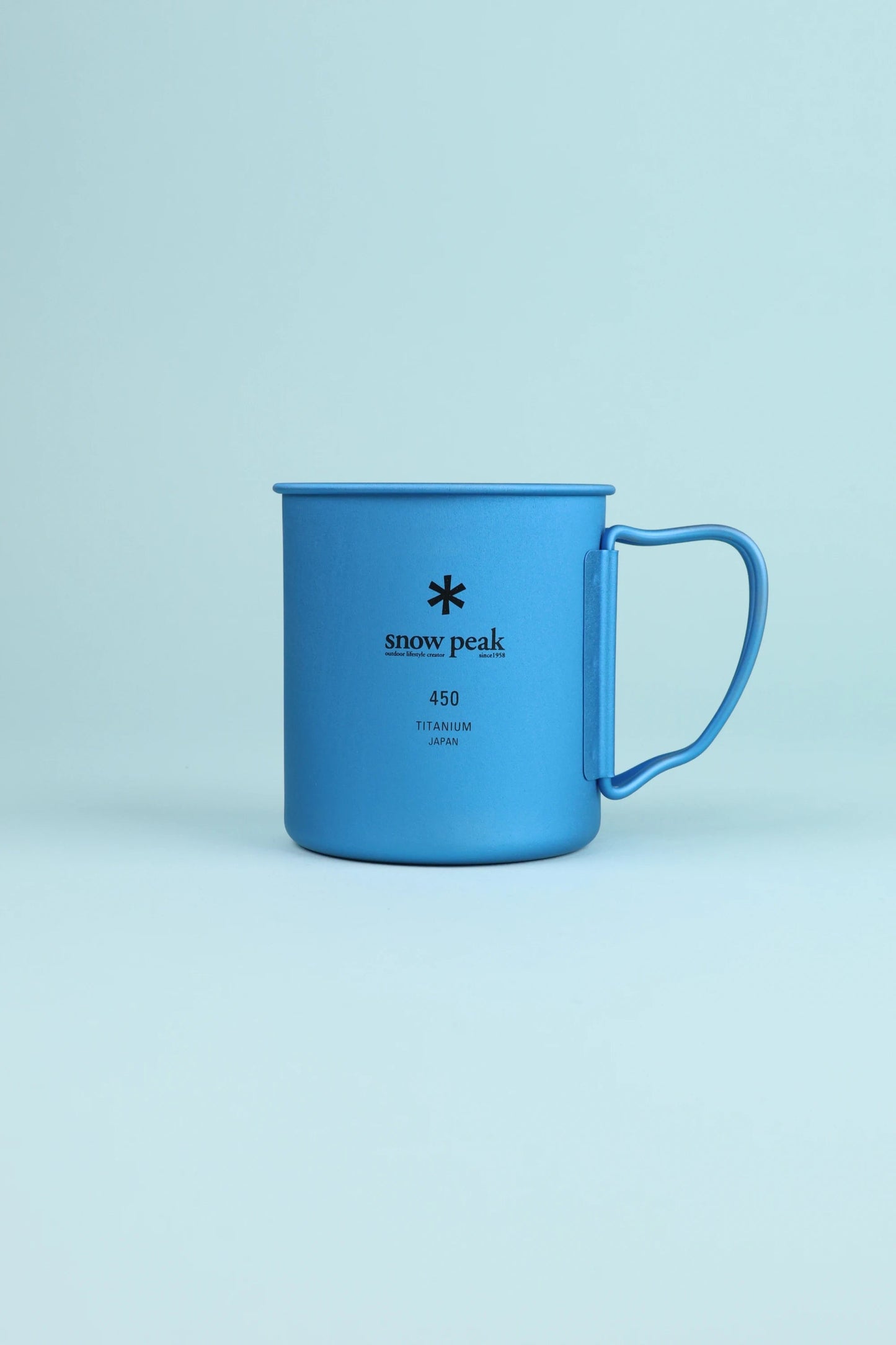 Snow Peak Titanium Single Wall Cup 450 - Blue | Coffee Outdoors