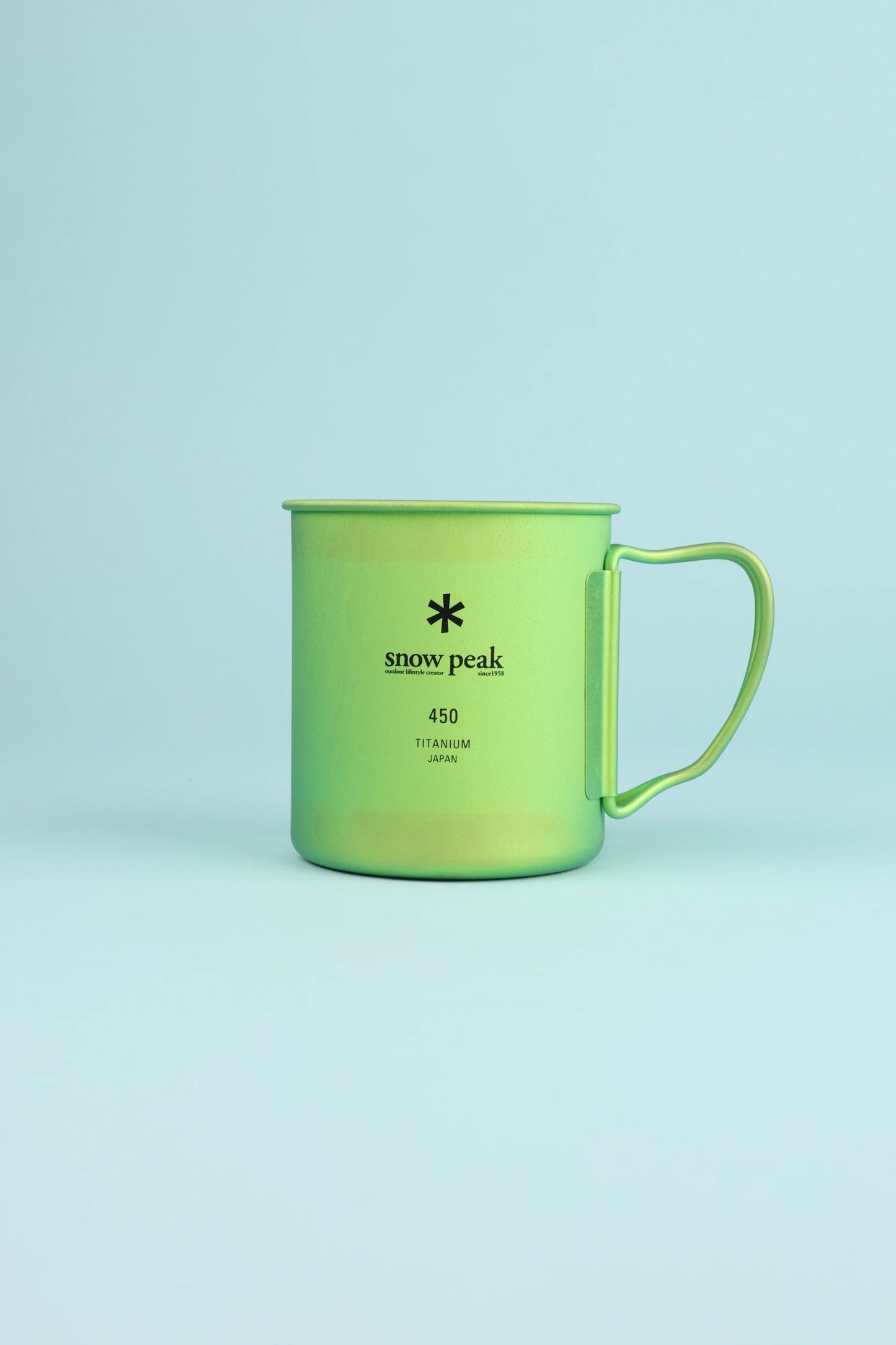 Snow Peak Titanium Single Wall Cup 450 - Green | Coffee Outdoors