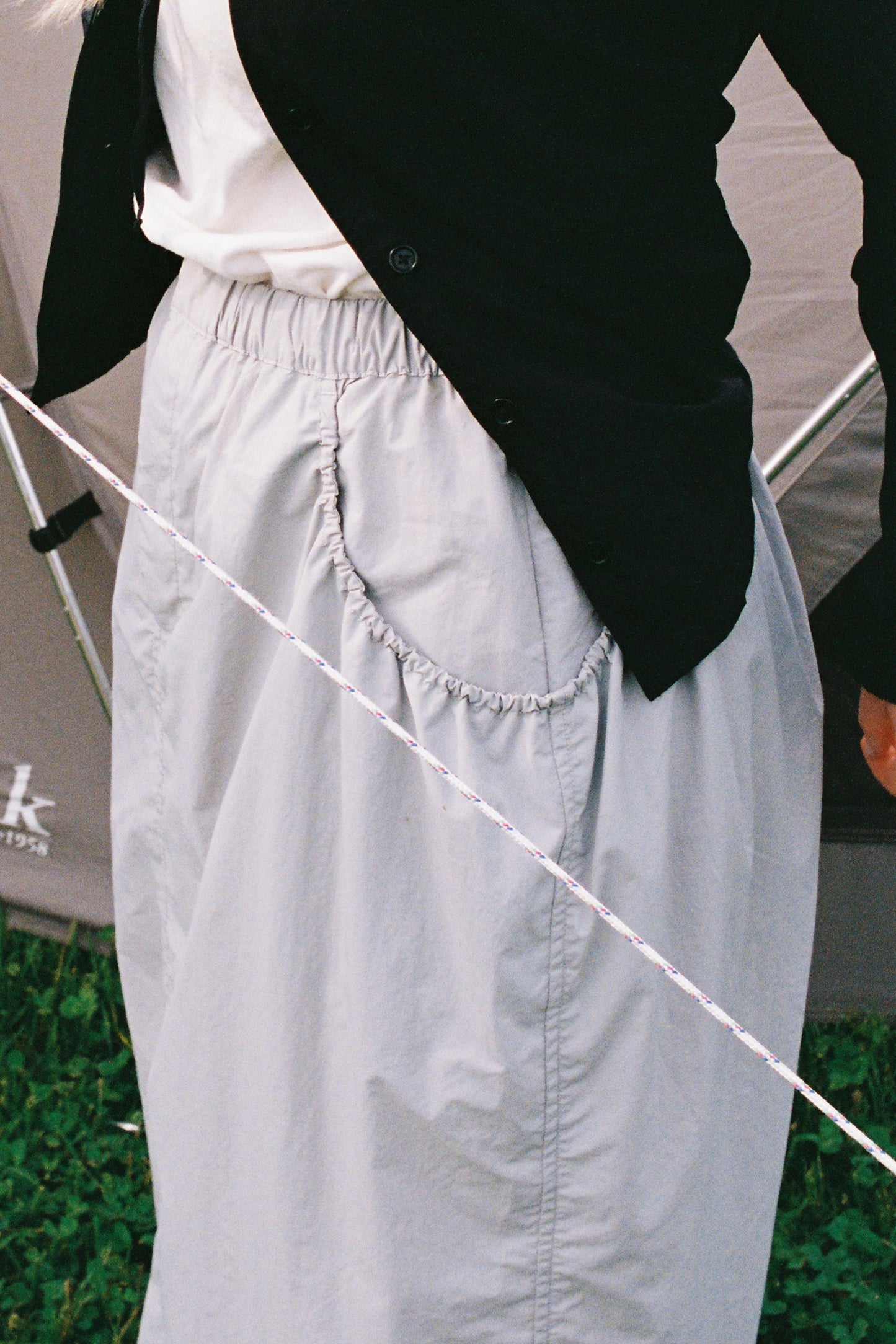 Snow Peak Nylon Tussah Utility Skirt - Light Grey