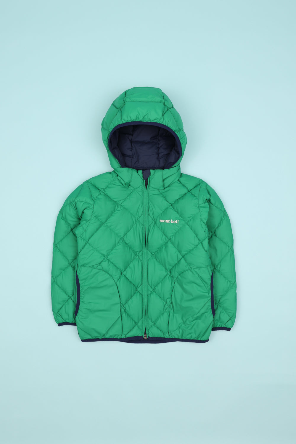 Montbell Kids Reversible Down Parka - Dark Navy/Viridian