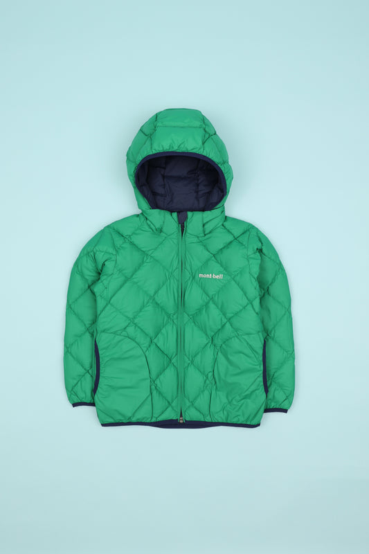 Montbell Kids Reversible Down Parka - Dark Navy/Viridian