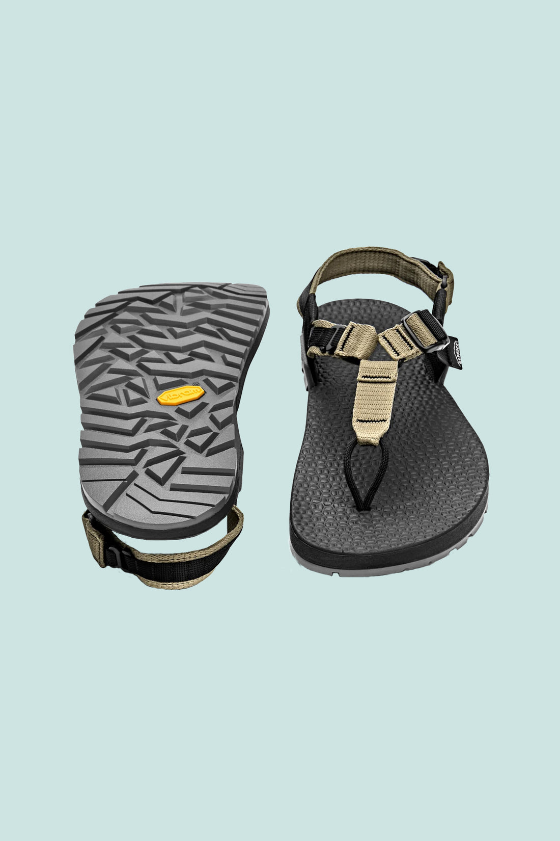 Pa'lante x Bedrock Sandals Cairn Evo 3D PRO Sandals in Bone Tan with grippy Vibram sole and adjustable straps.