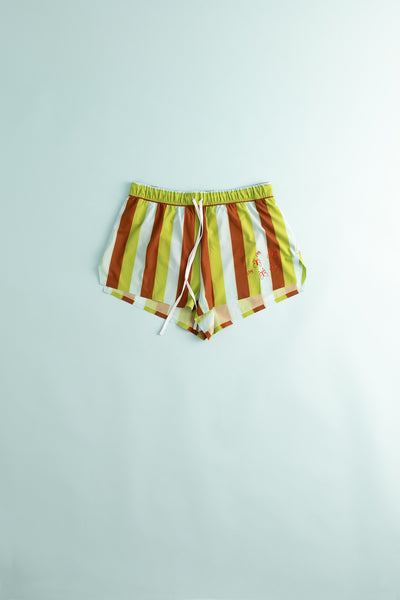 Booty Shorts - Green Stripe