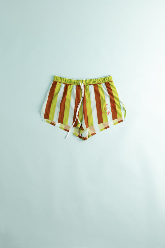 Booty Shorts - Green Stripe