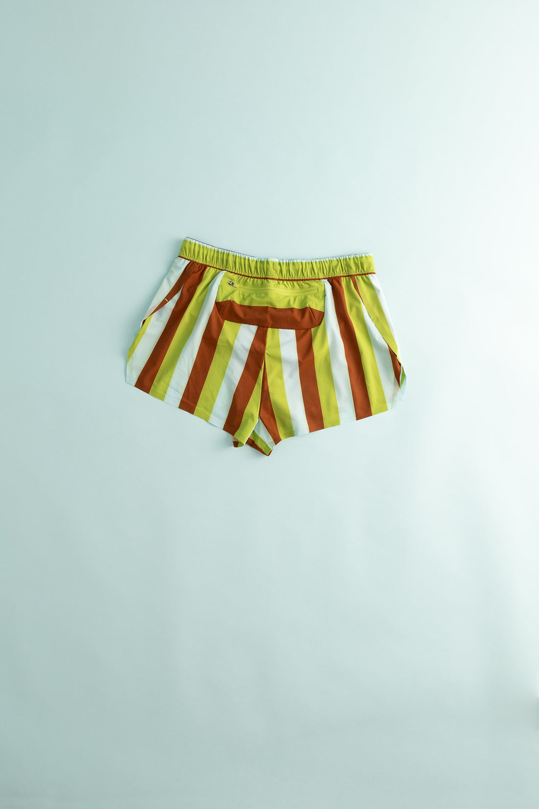 Alex Zono Booty Shorts in Green Stripe, view 5.