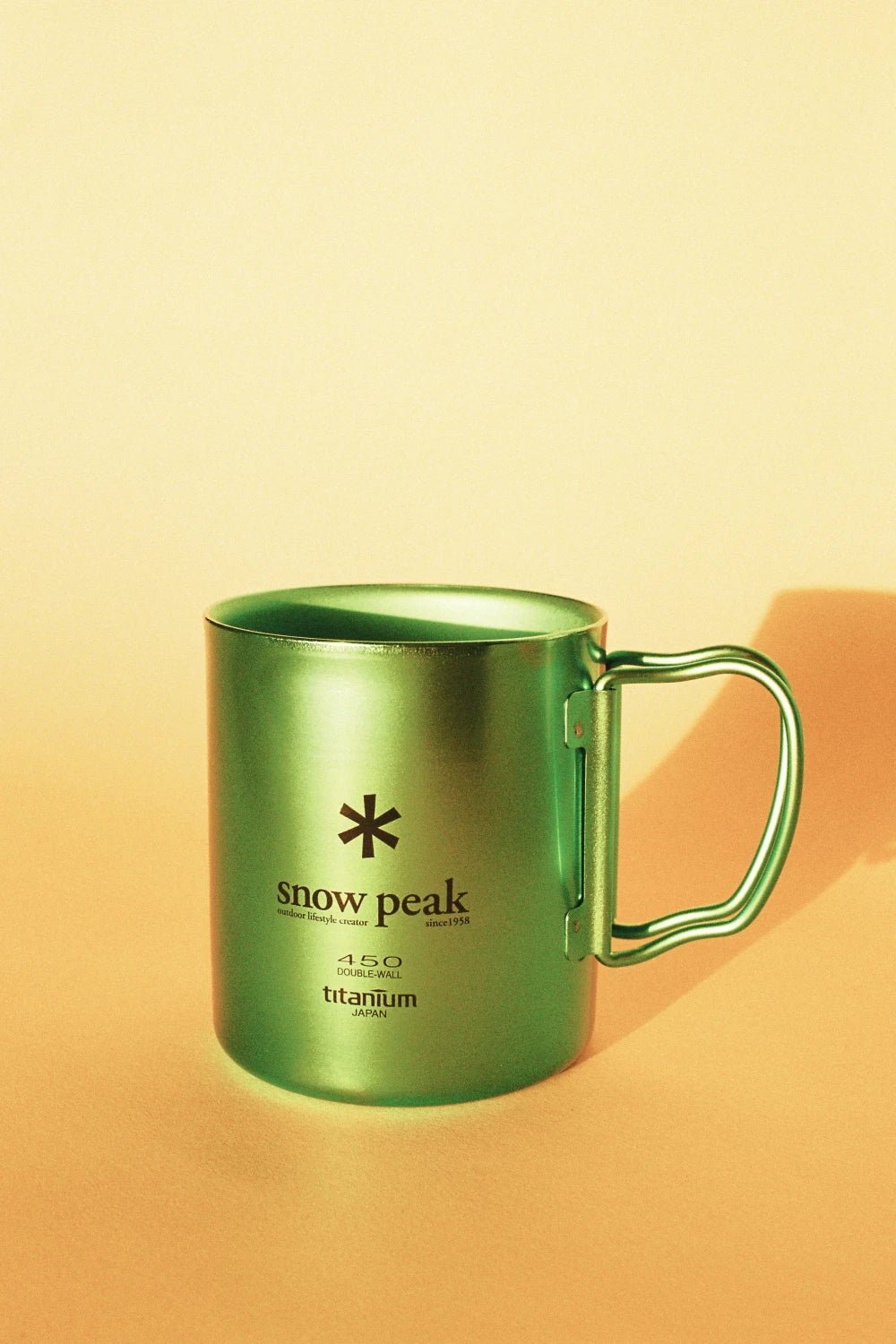 Snow Peak Titanium Double Wall Cup 450 - Green | Coffee Outdoors