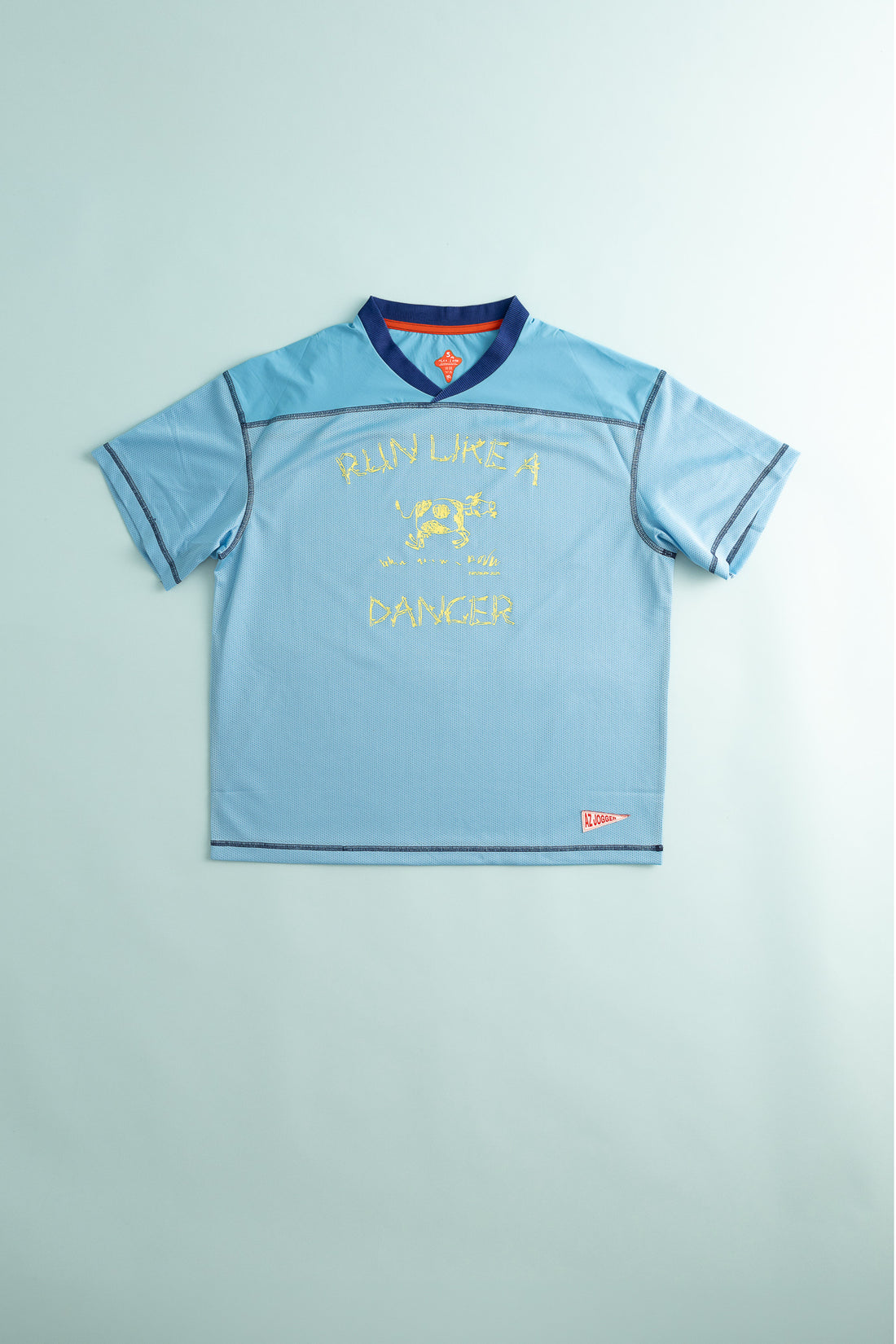 Alex Zono Cow Dancer Mesh Tee in Blue, view 1.