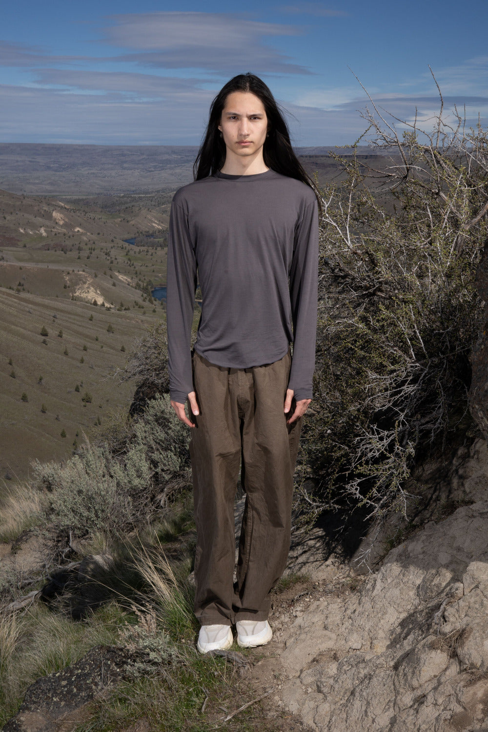 Creeper Crew Merino v2.0 in Magnet, worn