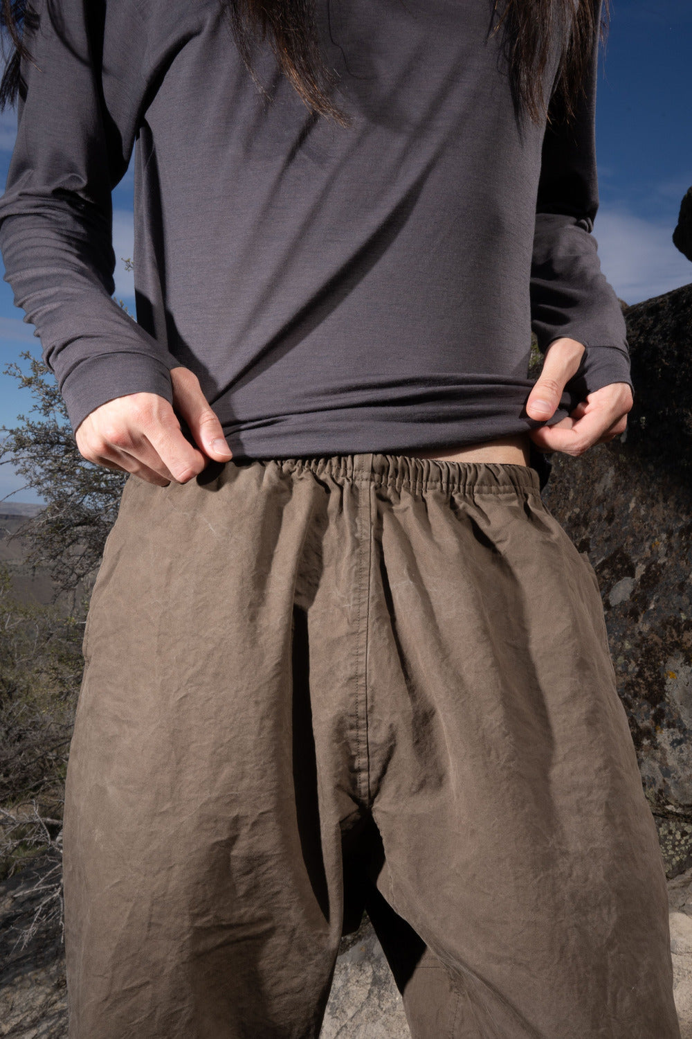 Creeper Crew Merino v2.0 in Magnet, worn