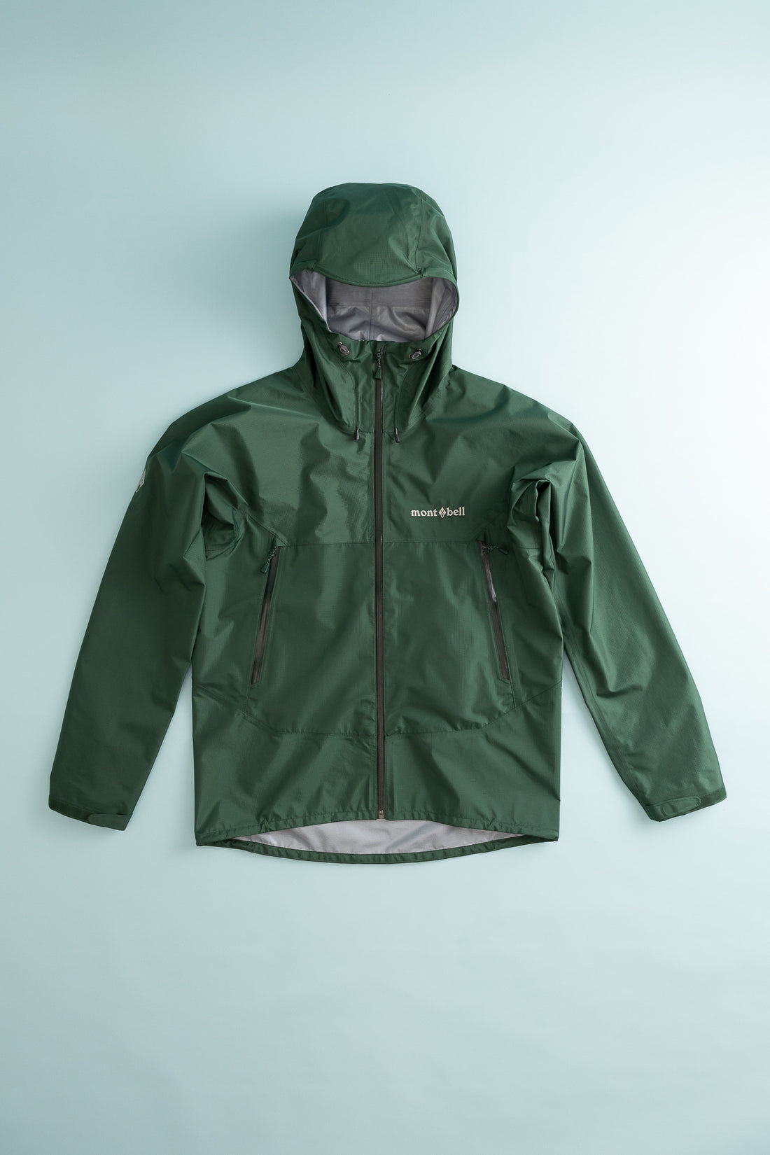 Montbell US Men's Rain Trekker in Dark Green, view 1.