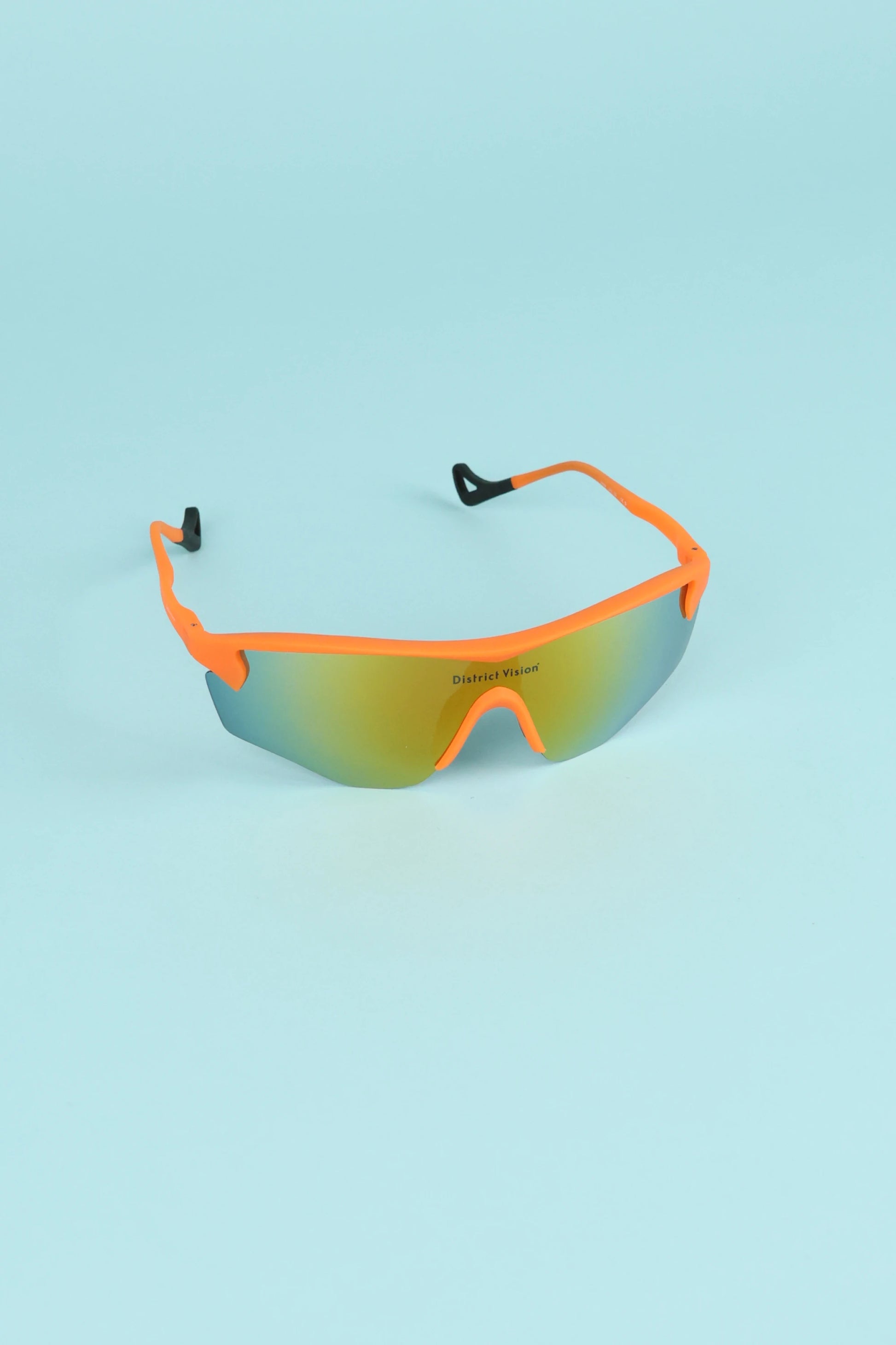 District Vision Junya Racer Sunglasses - Citrus/D+ Amber Mirror | Coffee Outdoors