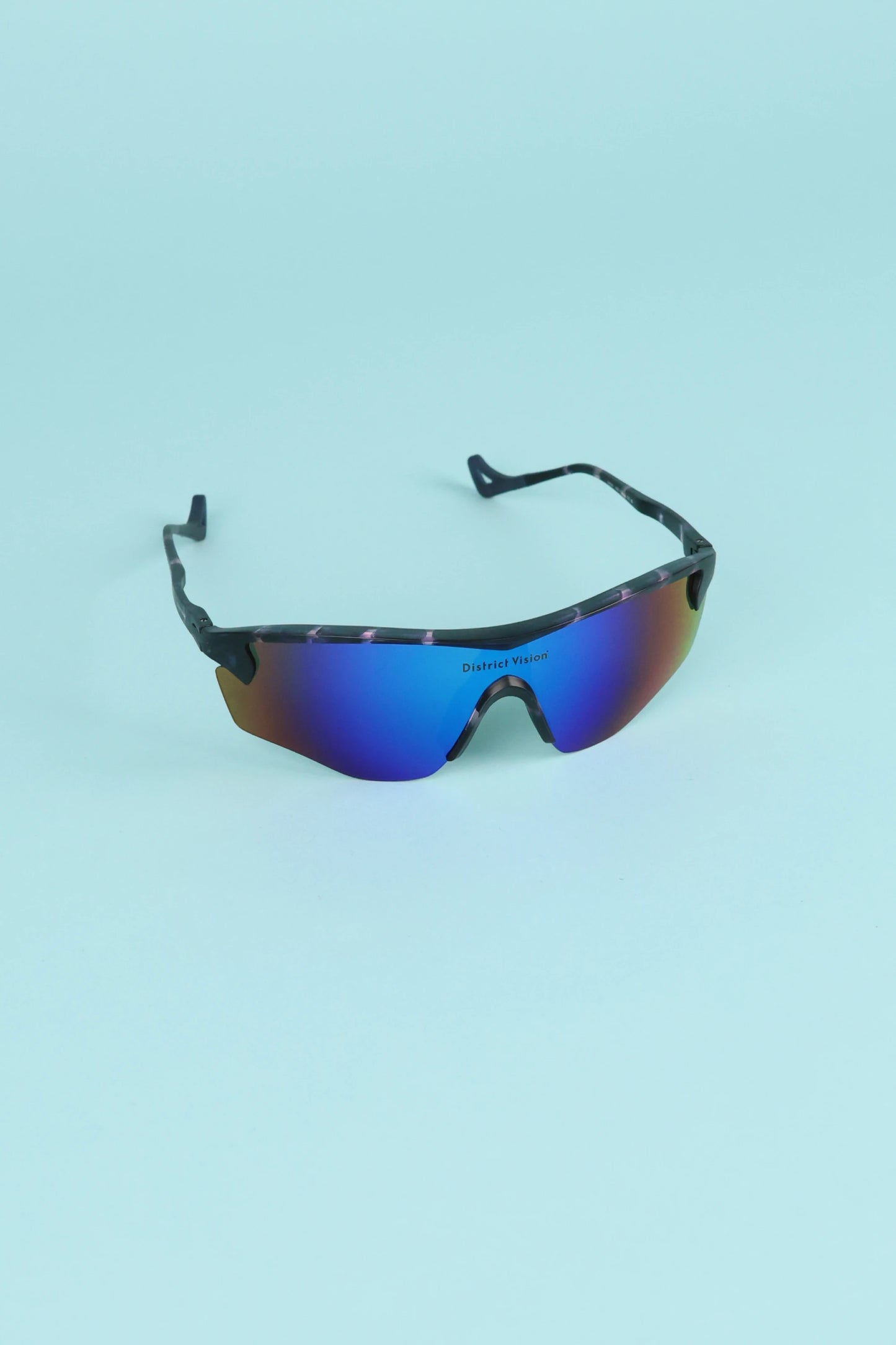 District Vision Junya Racer Sunglasses - Navy Pink Mosaic/D+ Blue Mirror | Coffee Outdoors