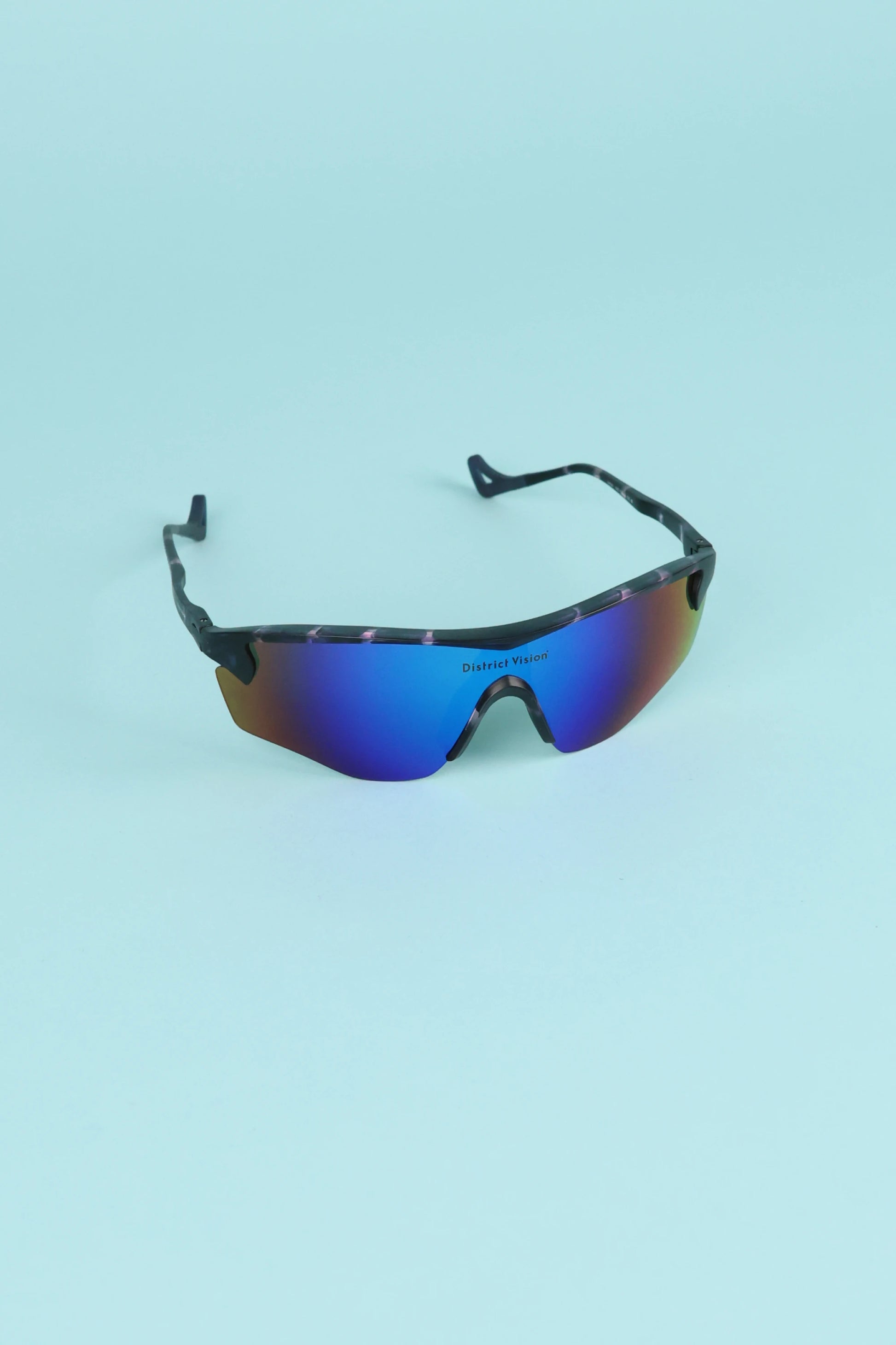 District Vision Junya Racer Sunglasses - Navy Pink Mosaic/D+ Blue Mirror | Coffee Outdoors