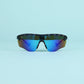 District Vision Junya Racer Sunglasses - Navy Pink Mosaic/D+ Blue Mirror | Coffee Outdoors