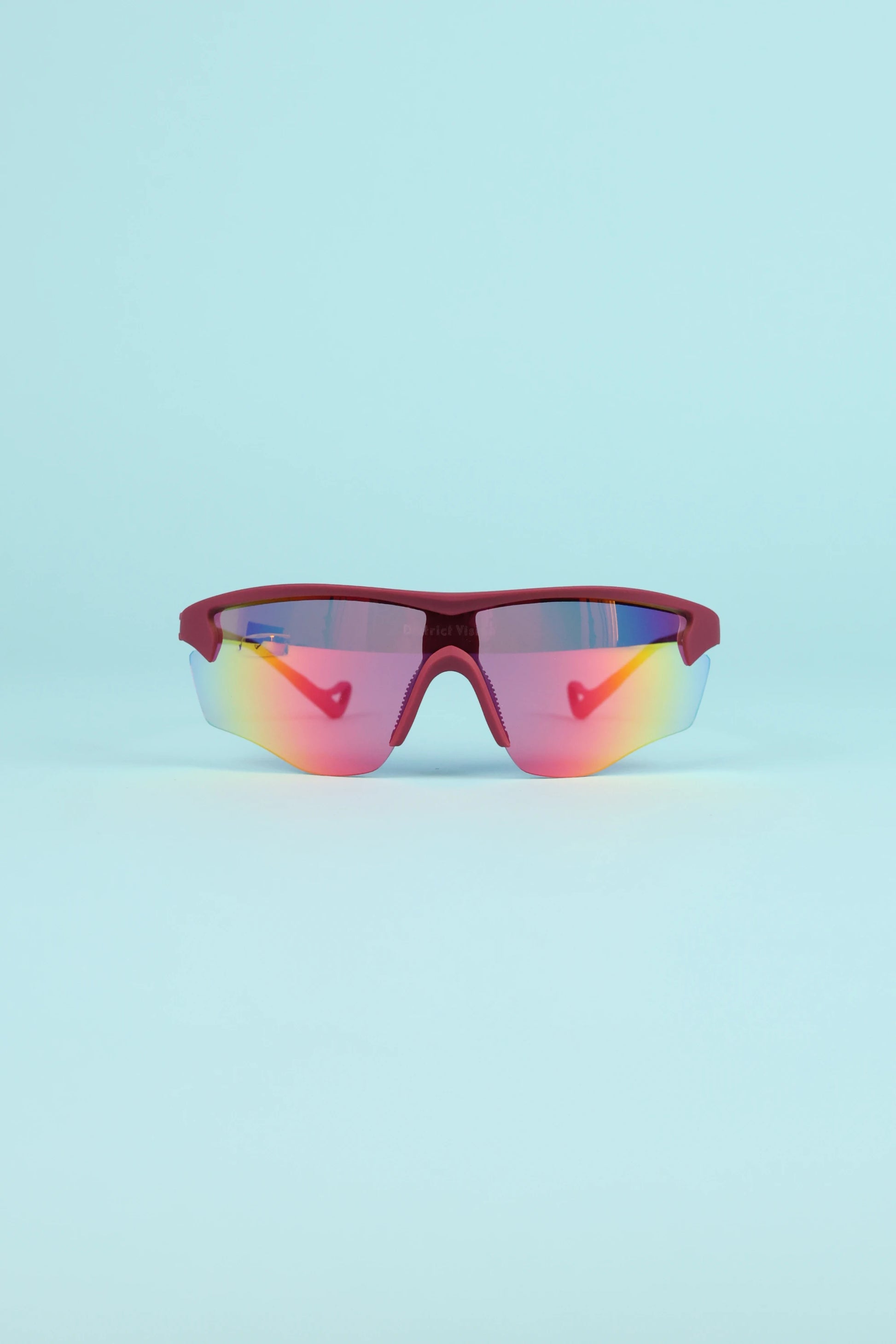 District Vision Junya Racer Sunglasses - Raspberry/D+ Spectral Mirror | Coffee Outdoors