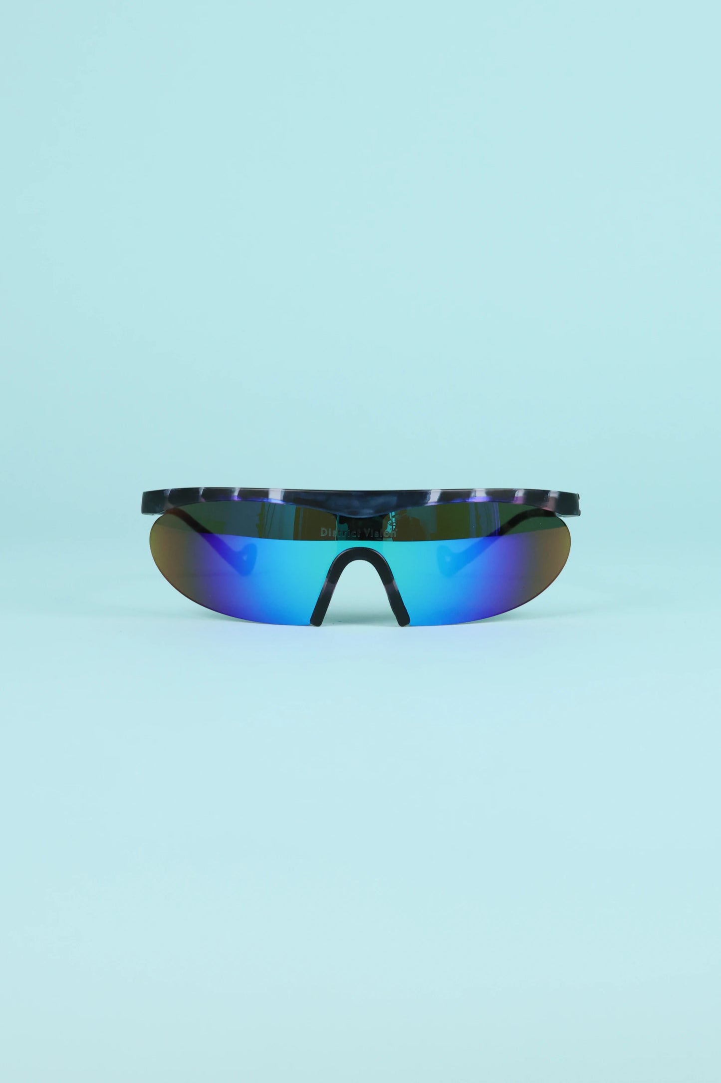 District Vision Koharu Eclipse Sunglasses - Navy Pink Mosaic/D+ Blue Mirror | Coffee Outdoors