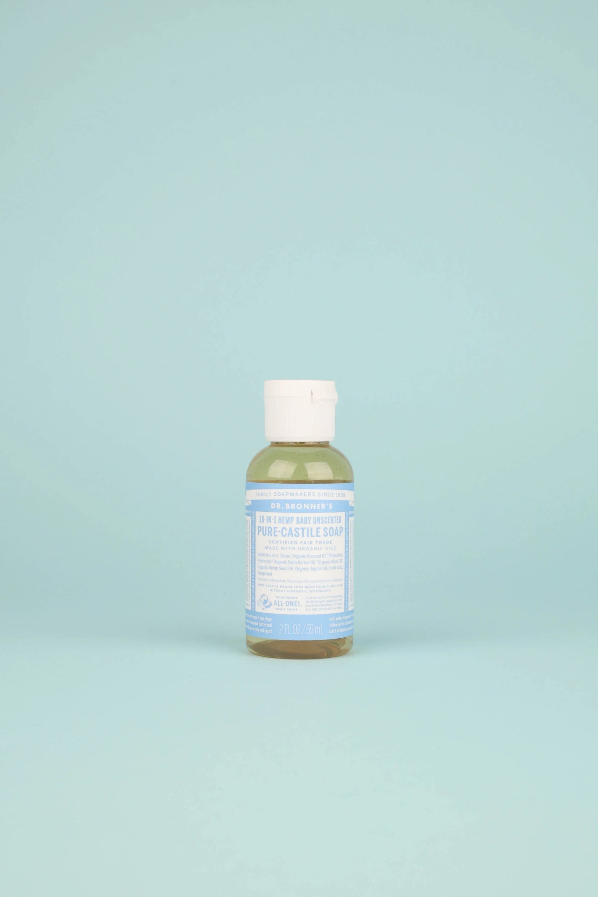 Dr Bronner's Unscented Pure-Castile Liquid Soap - 59ml | Coffee Outdoors
