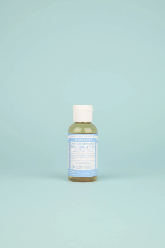Dr Bronner's Unscented Pure-Castile Liquid Soap - 59ml | Coffee Outdoors