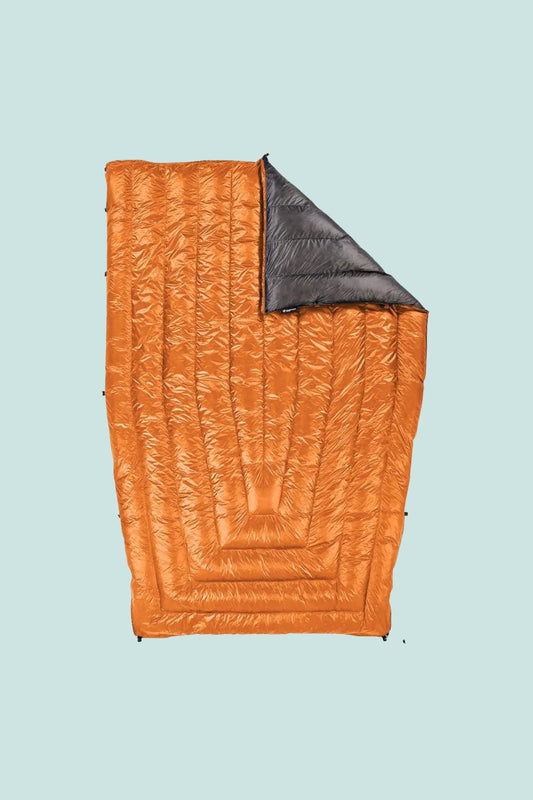 Enlightened Equipment Revelation Quilt 850 Fill Down - Orange / Charcoal | Coffee Outdoors