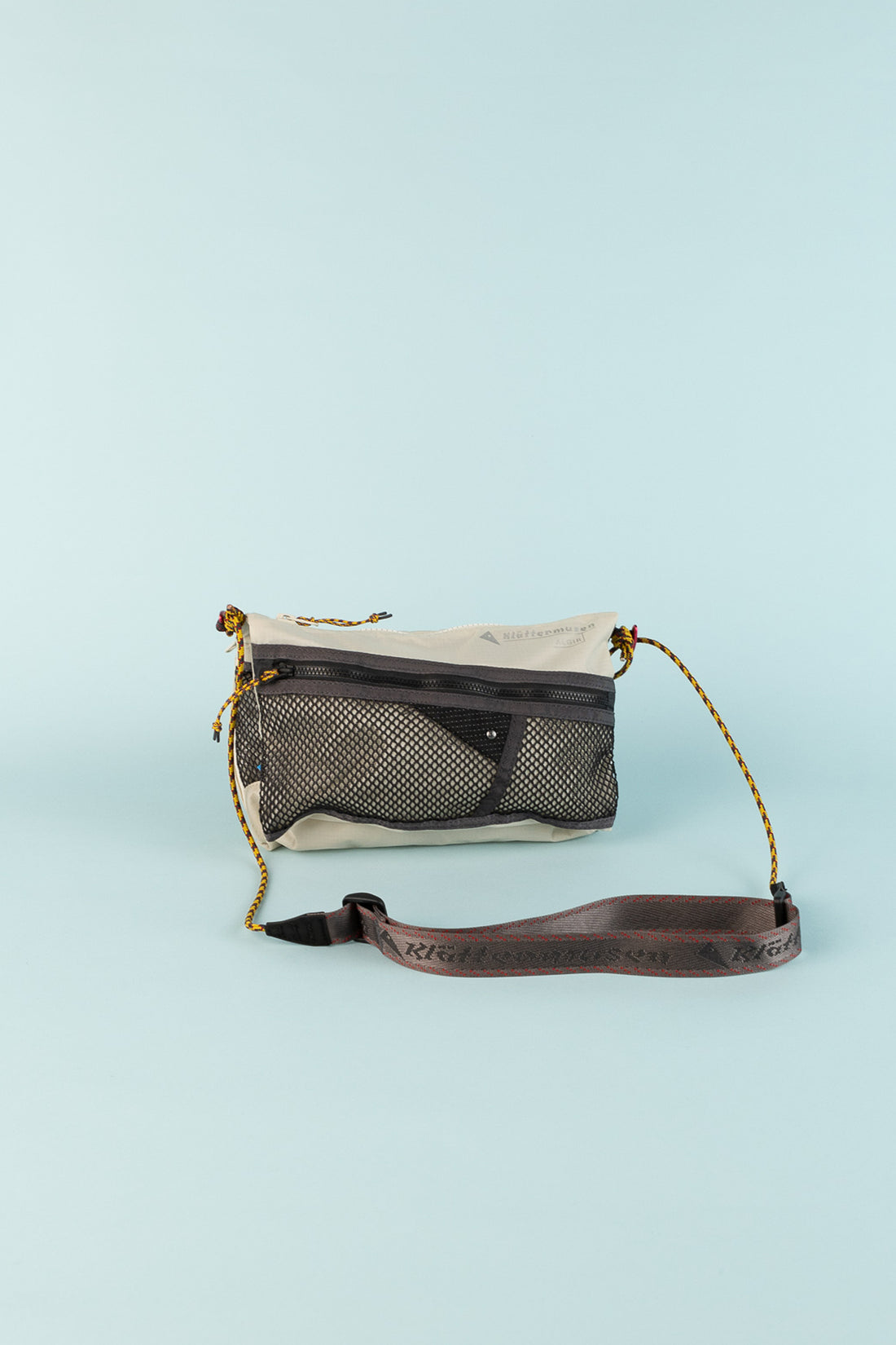 Klattermusen Algir Foldover Bag in Putty Grey.