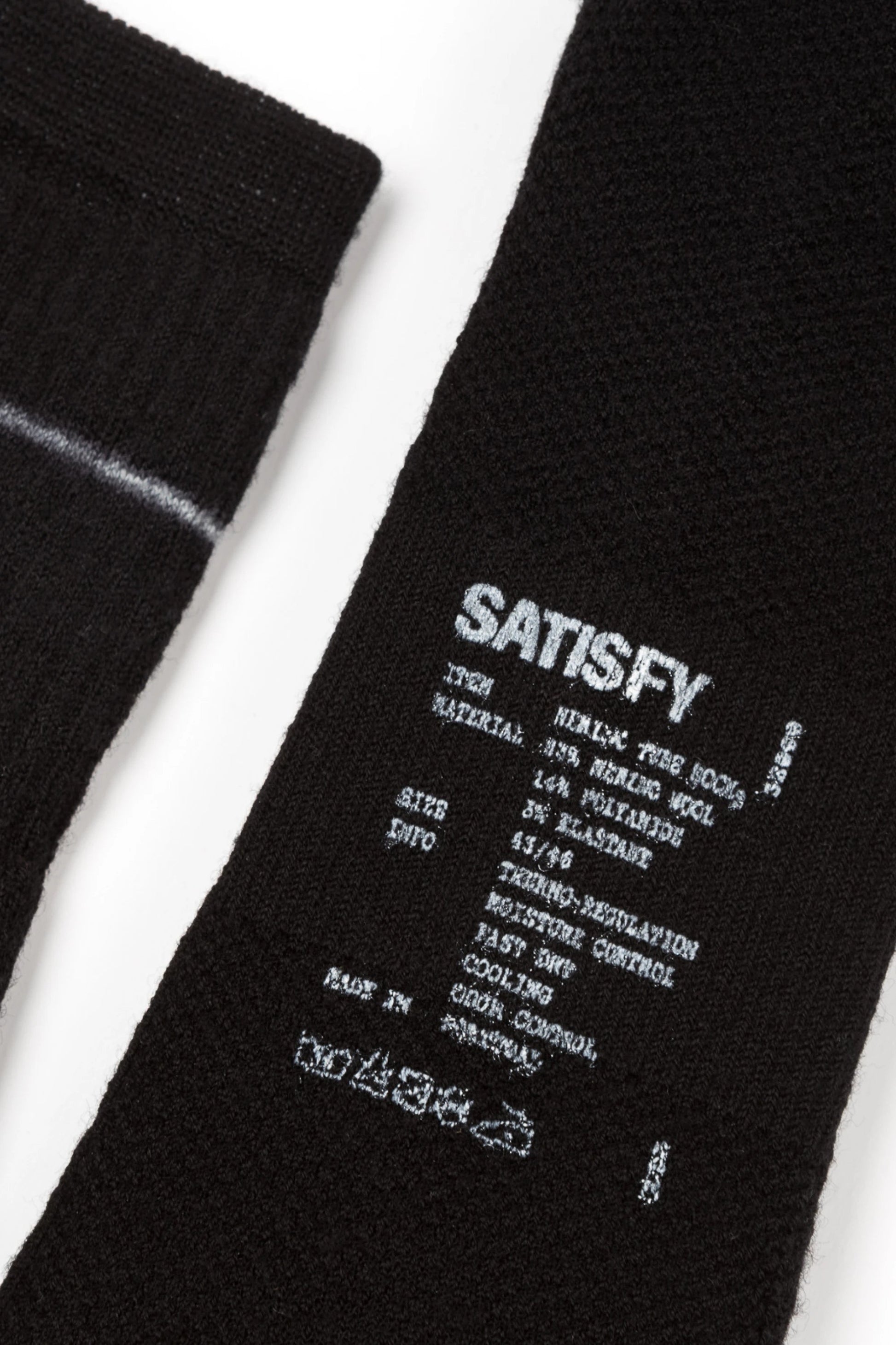 Satisfy Merino Tube Socks - Black Tie-Dye | Coffee Outdoors