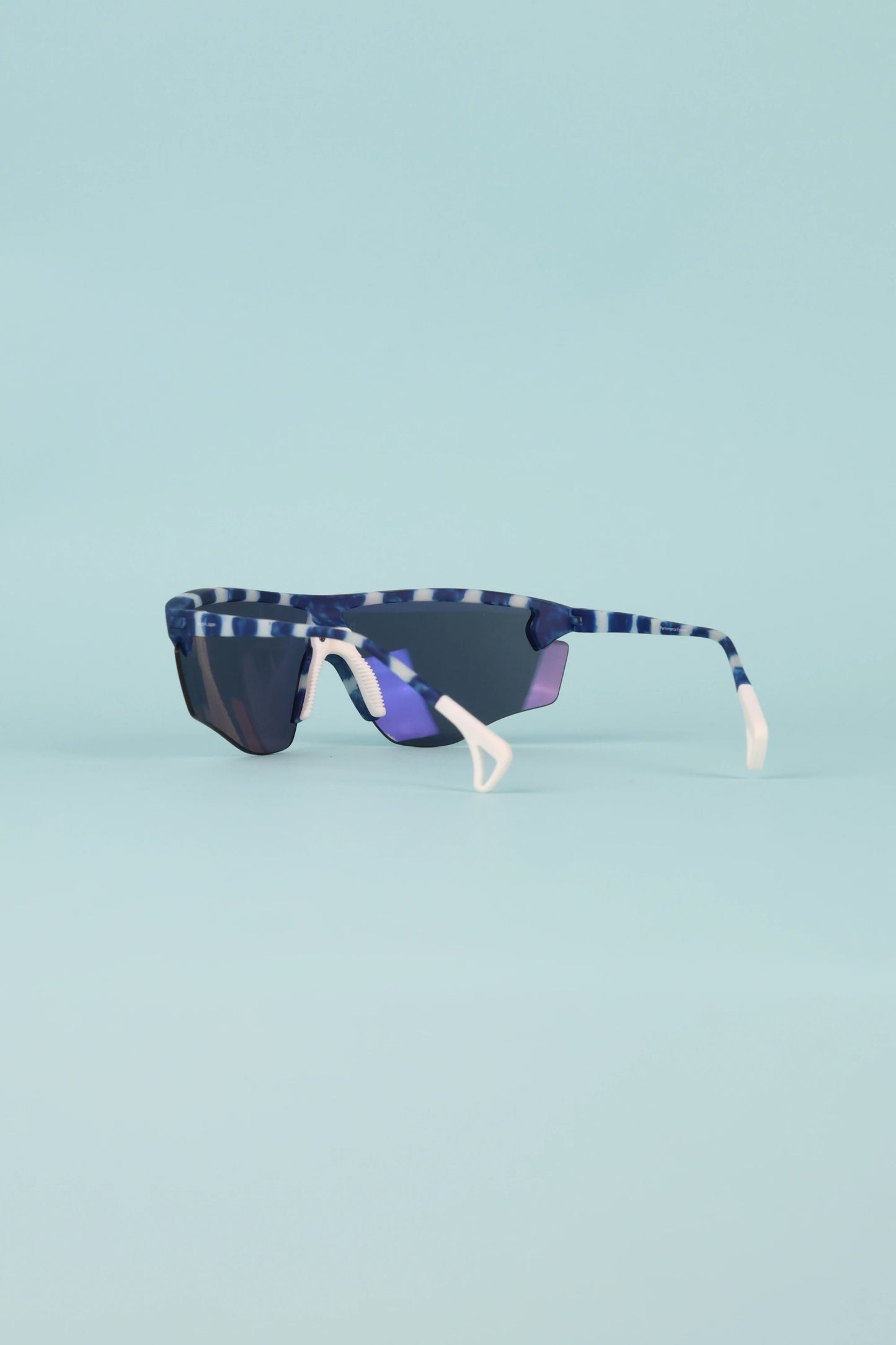 District Vision Junya Racer Sunglasses - Navy Mosaic/D+ Silver Flash Mirror | Coffee Outdoors