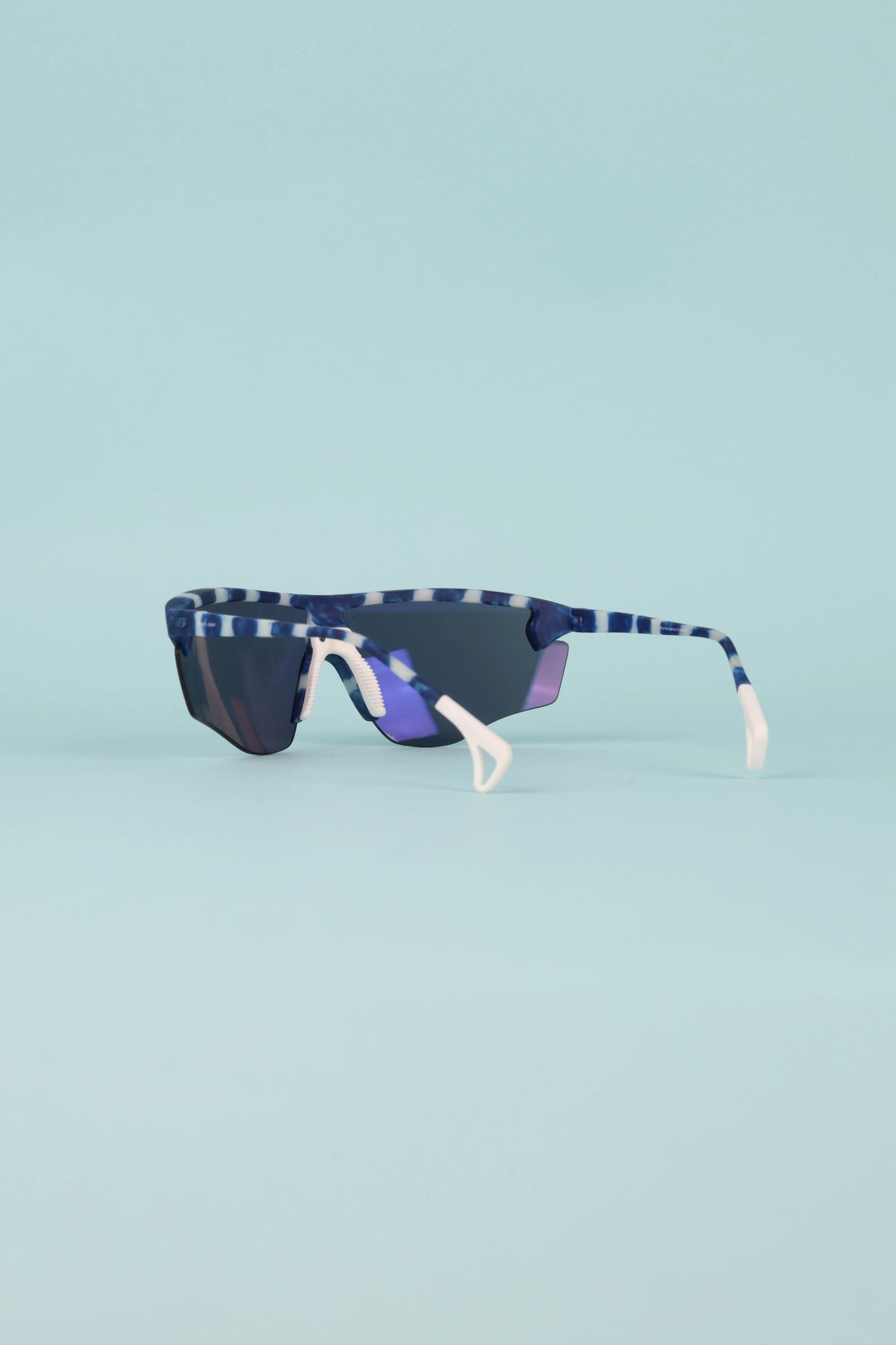 District Vision Junya Racer Sunglasses - Navy Mosaic/D+ Silver Flash Mirror | Coffee Outdoors