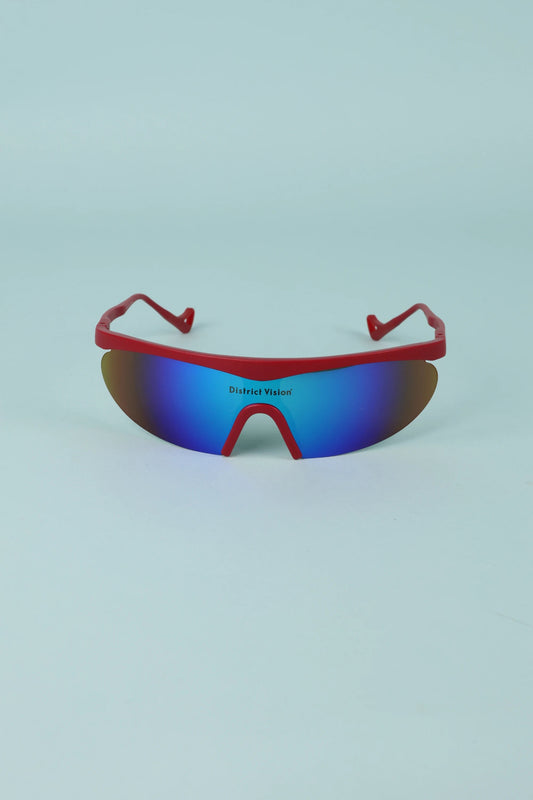 District Vision Koharu Eclipse Sunglasses - Metallic Red/D+ Blue Mirror | Coffee Outdoors