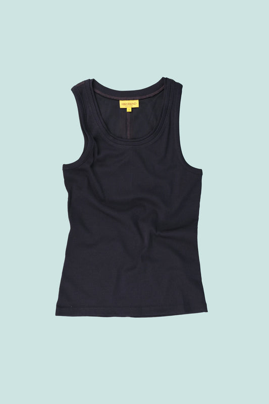 Hikerkind Ribbed Merino Tank 01 - Woad | Coffee Outdoors