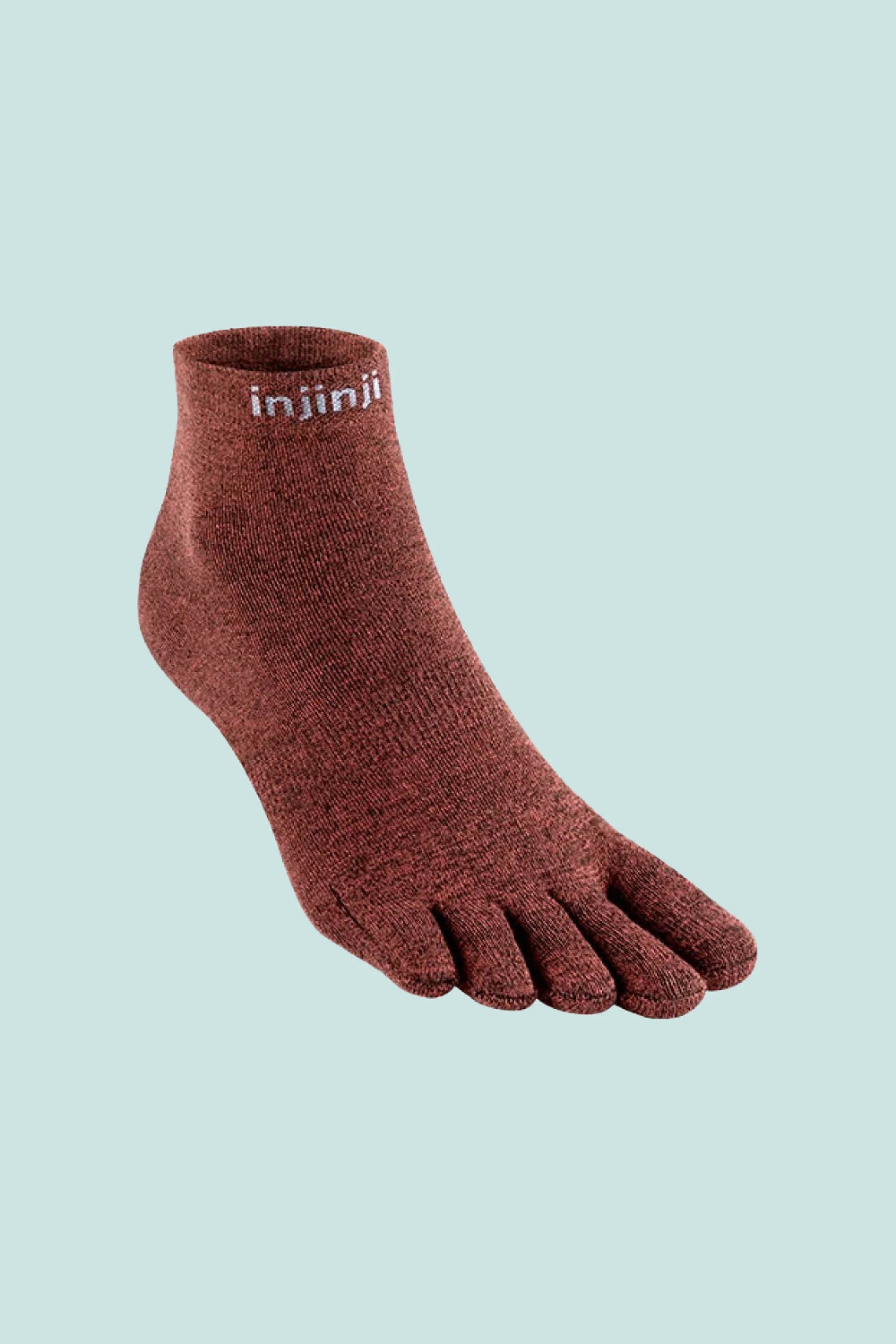 Injinji Coolmax Liner Toe Socks Mini Crew - Rustic | Coffee Outdoors