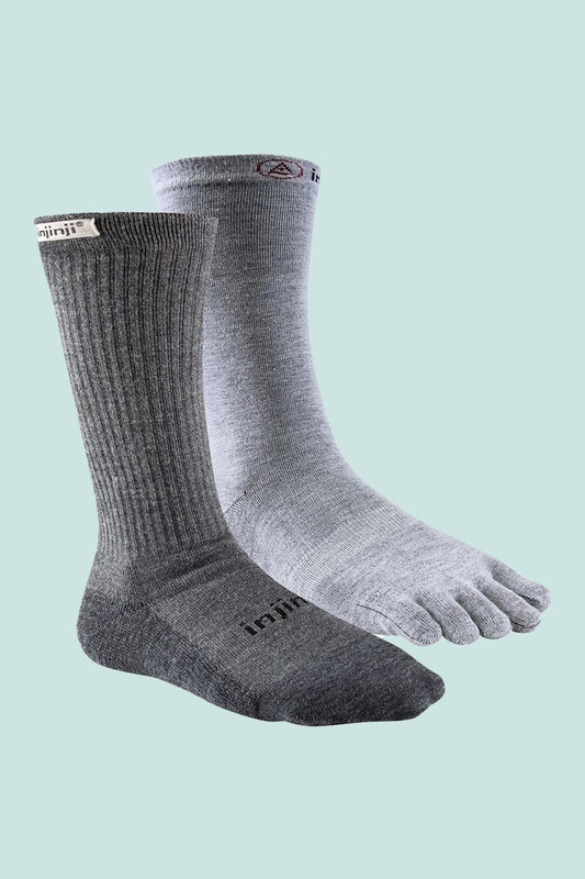 Injinji Mens Outdoor Hiker & Toe Sock Liner - Grey | Coffee Outdoors