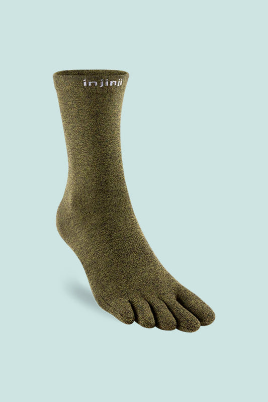 Injinji Coolmax Liner Toe Socks - Pine | Coffee Outdoors