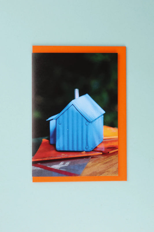 Kemi & Niko Mini Hut Greeting Card - Blue Range Hut | Coffee Outdoors