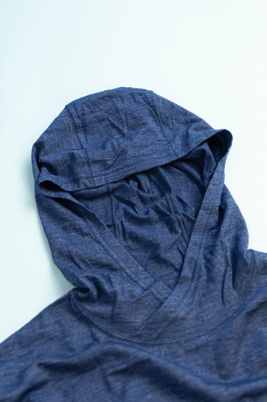 US Men's Merino Wool Plus Light Hoodie - Navy