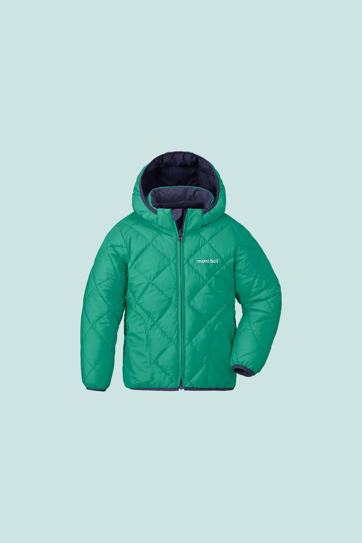 Montbell Kids Reversible Down Parka - Dark Navy/Viridian