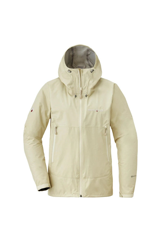 Montbell Womens Rain Dancer Jacket - Ivory | Coffee Outdoors