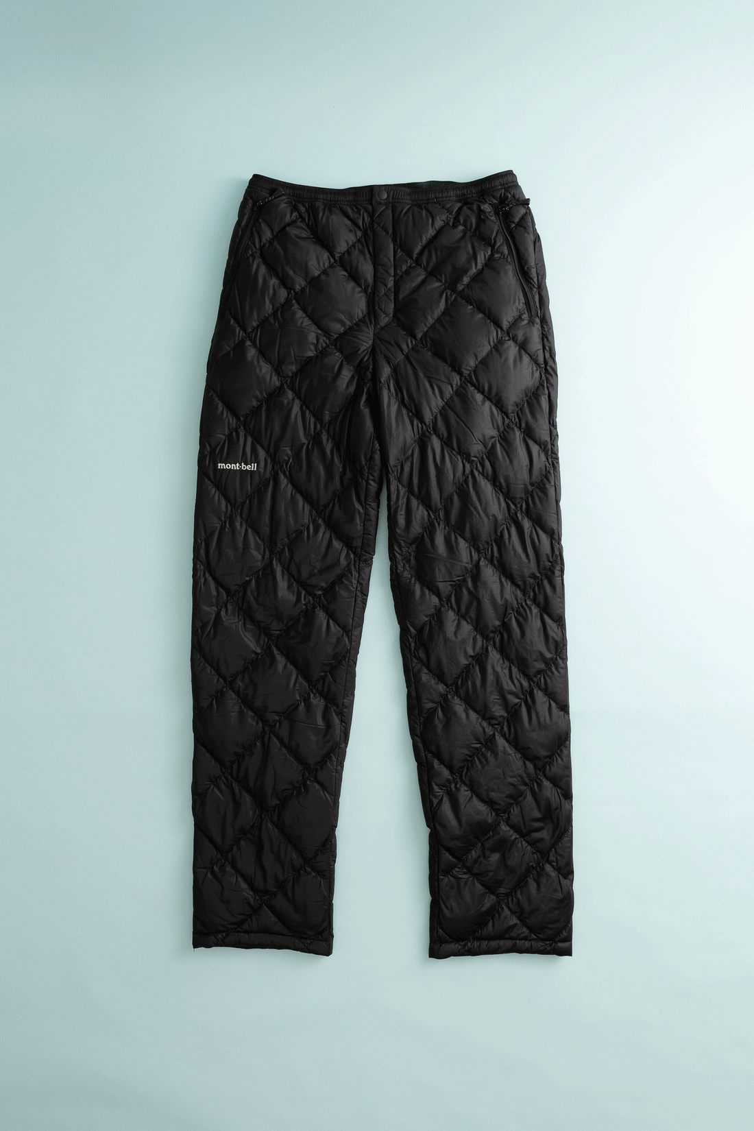 Montbell US Men's Superior 800 Down Pants in Black, view 1.
