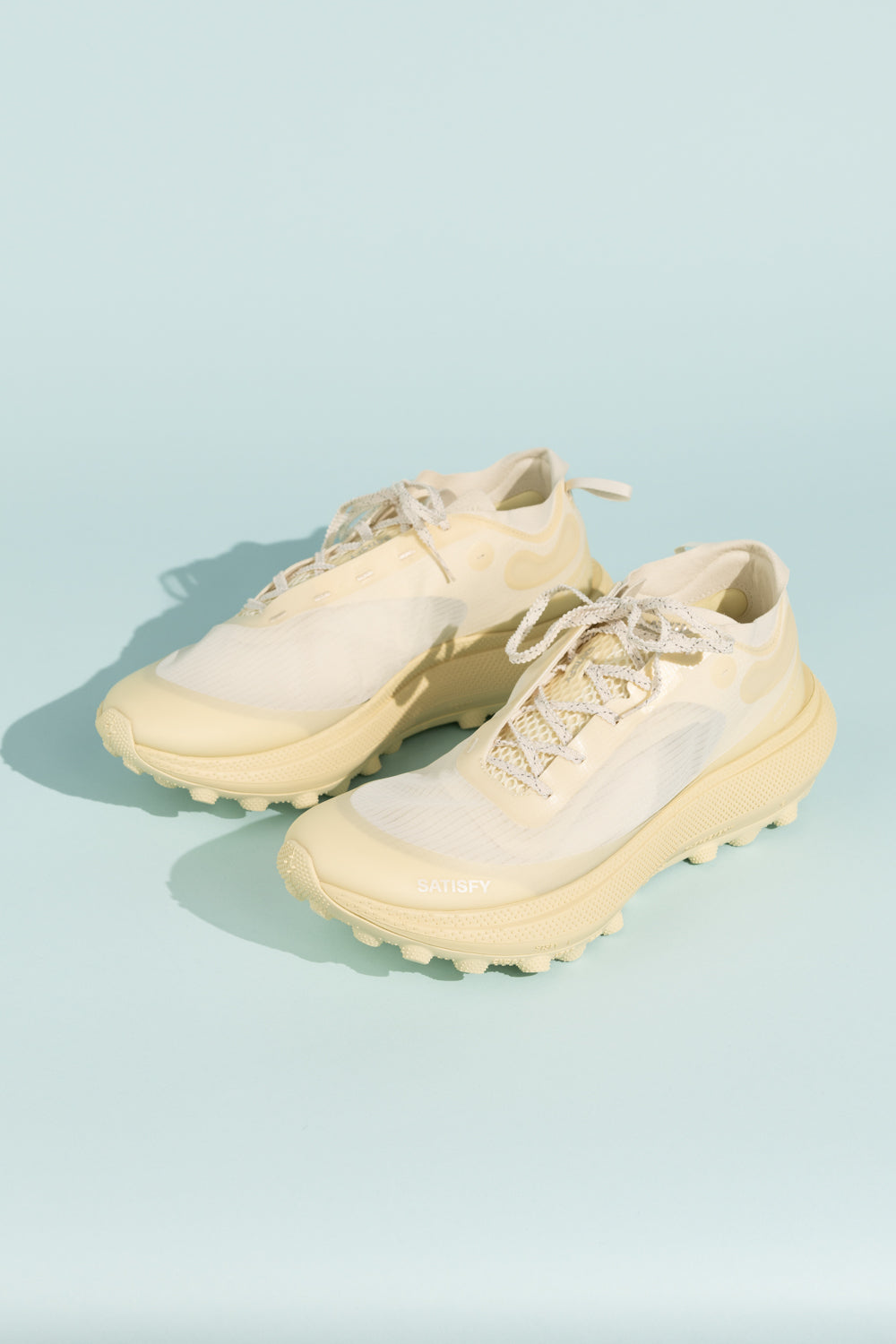 Satisfy TheROCKER - Antique White running shoes designed for ultra distance performance on varied terrains.