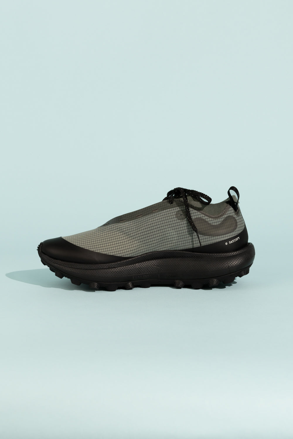 Satisfy TheROCKER - Shadow side view of lightweight, performance shoe designed for ultra distance running.