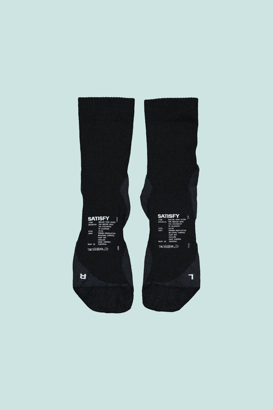 Satisfy Merino Nylon Tube Socks - Black