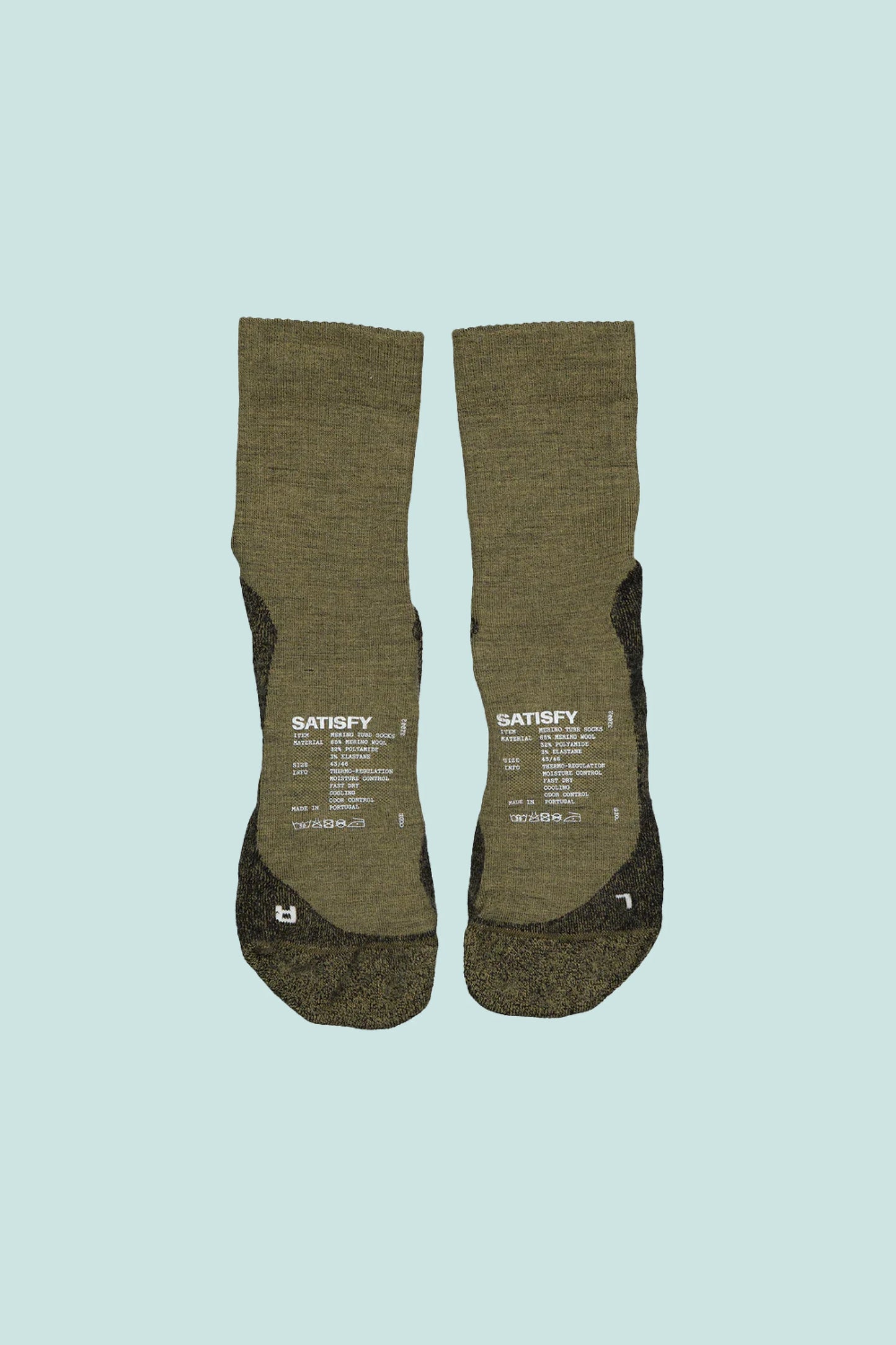 Satisfy Merino Nylon Tube Socks - Dark Olive