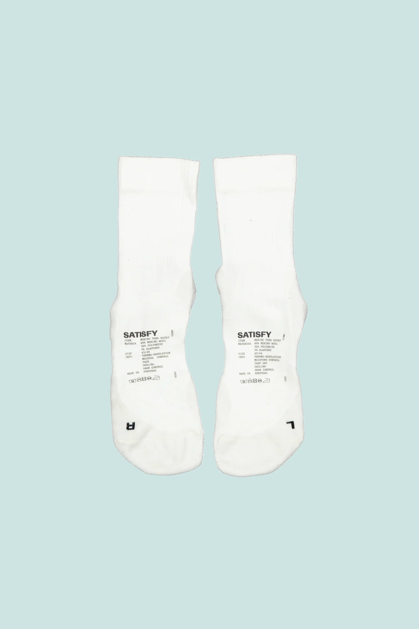 Satisfy Merino Nylon Tube Socks - Off-White